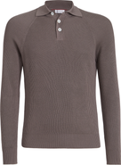 Brunello Cucinelli Rib knit polo