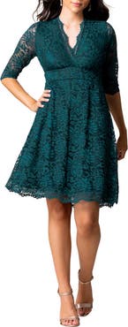 Kiyonna Mademoiselle A-Line Lace Cocktail Dress