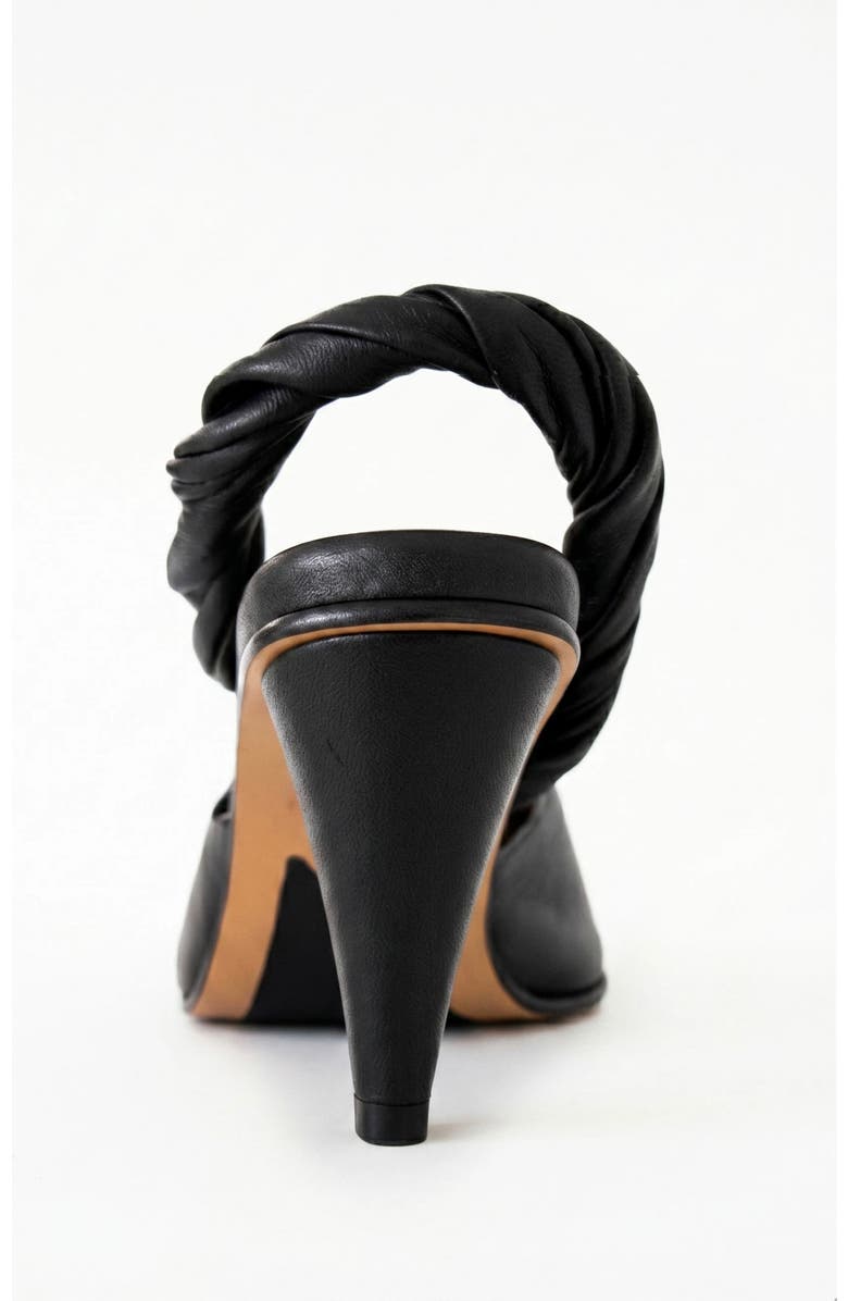 Bróg Orla Twisted Strap Slingback Cone Heel Jet Black, Alternate, color, Jet Black