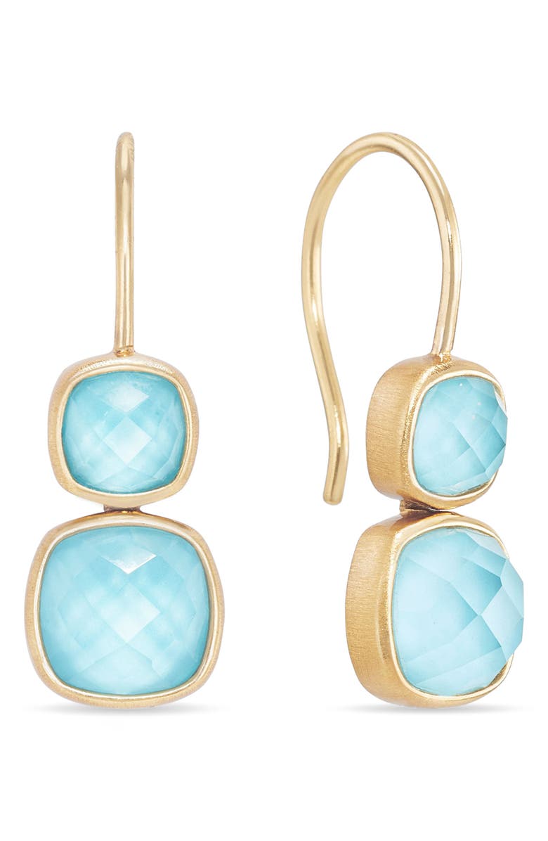 Dean Davidson Monterey Droplet Earrings, Main, color, Iridescent Turq/ Gold