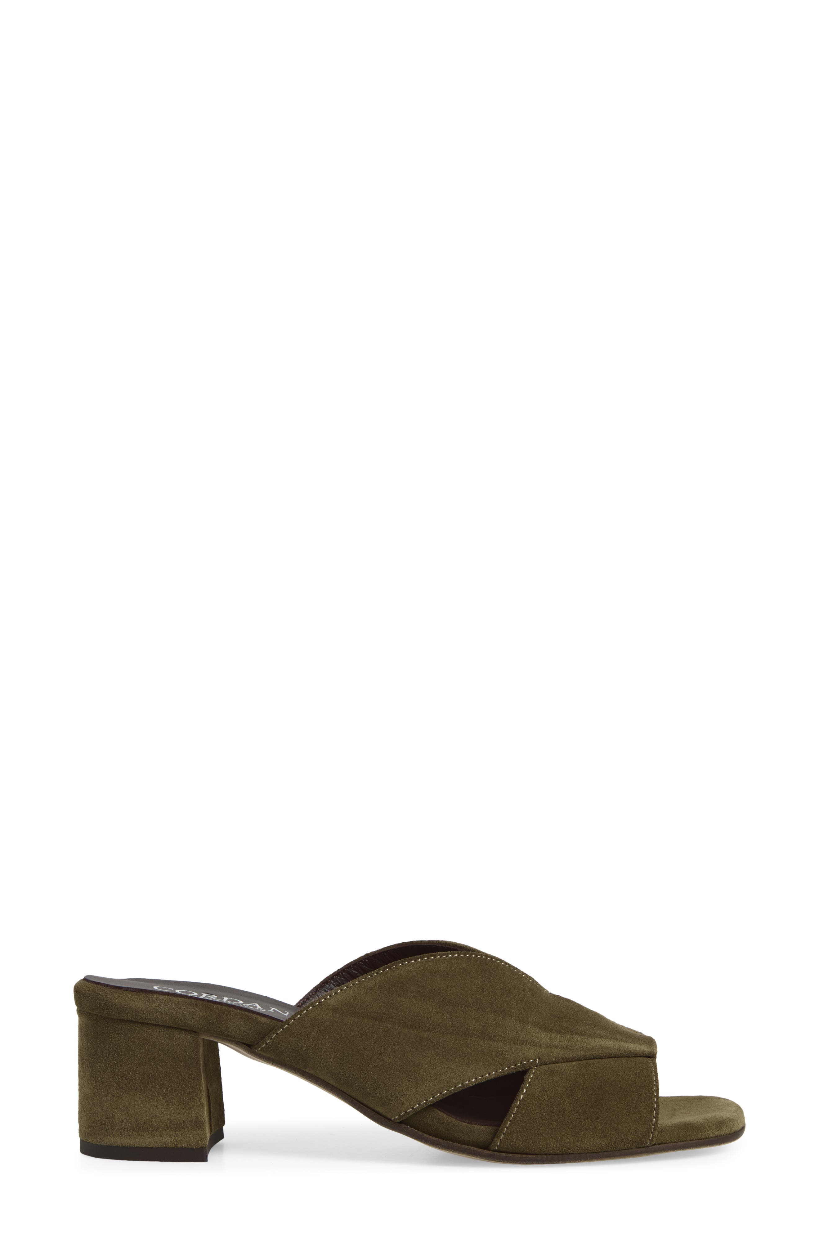 Ilene Slide Sandal, Alternate, color, MILITARY SUEDE