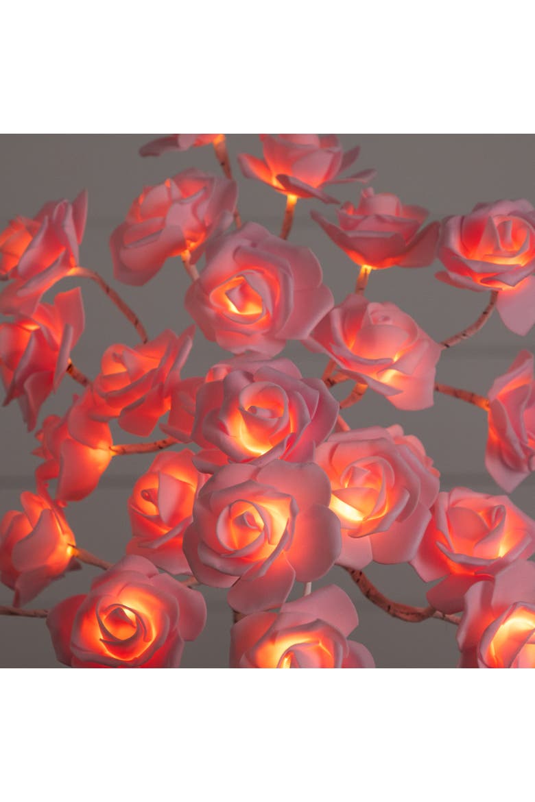 2-ft Pre-Lit Artificial Valentine's Day Twig Tree with 24 Rose Shaped LED Lights, Alternate, color, Pink