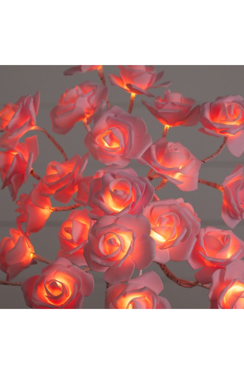 NEARLY NATURAL 2-ft Pre-Lit Artificial Valentine's Day Twig Tree with 24 Rose Shaped LED Lights, Alternate, color, Pink