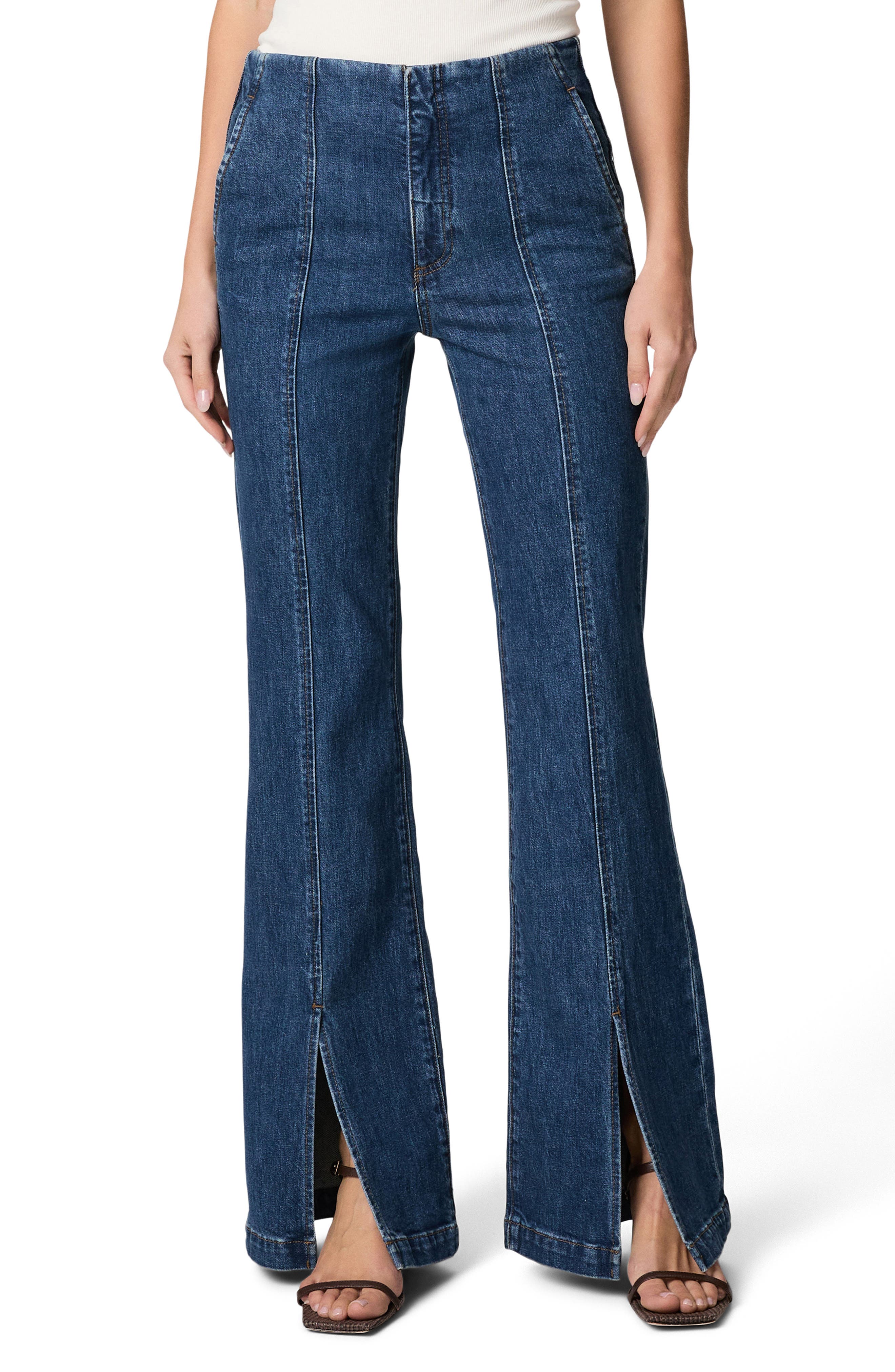 Sofia Front Slit Flare Jeans