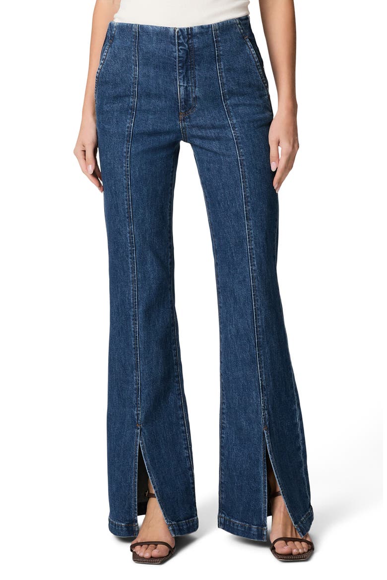 Sofia Front Slit Flare Jeans, Main, color, GETAWAY