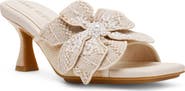 Anne Klein Julia Beaded Floral Slide Sandal