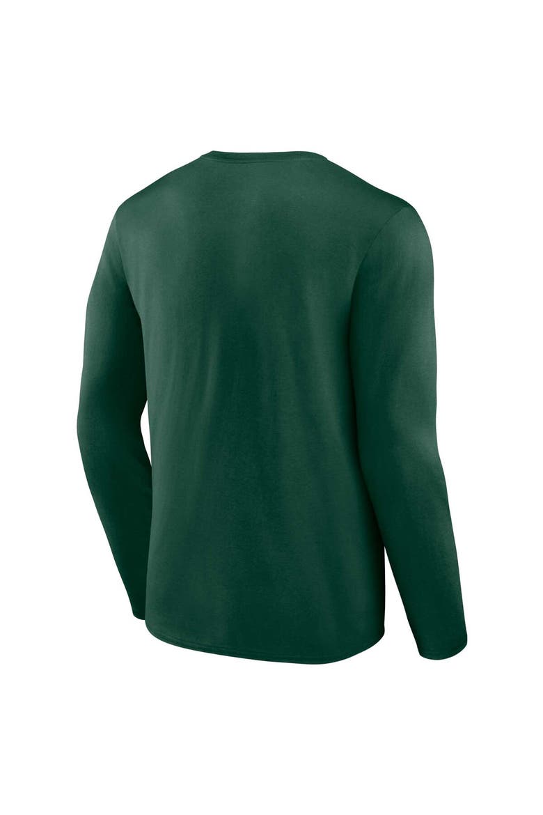 Men's Profile Green Michigan State Spartans Big & Tall Two-Hit Graphic Long Sleeve T-Shirt, Alternate, color, Green