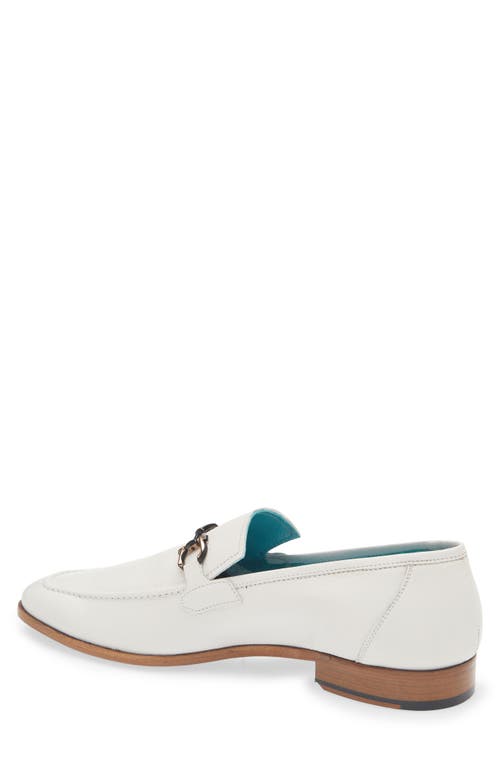 Mezlan Rios Bit Ornament Leather Loafer In White