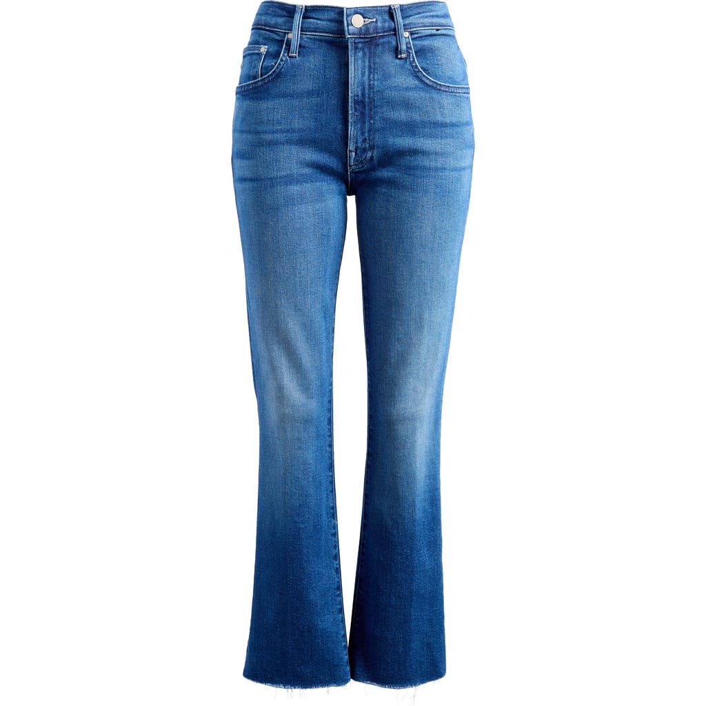 MOTHER MOTHER THE INSIDER HIGH WAIST FRAY HEM CROP BOOTCUT JEANS