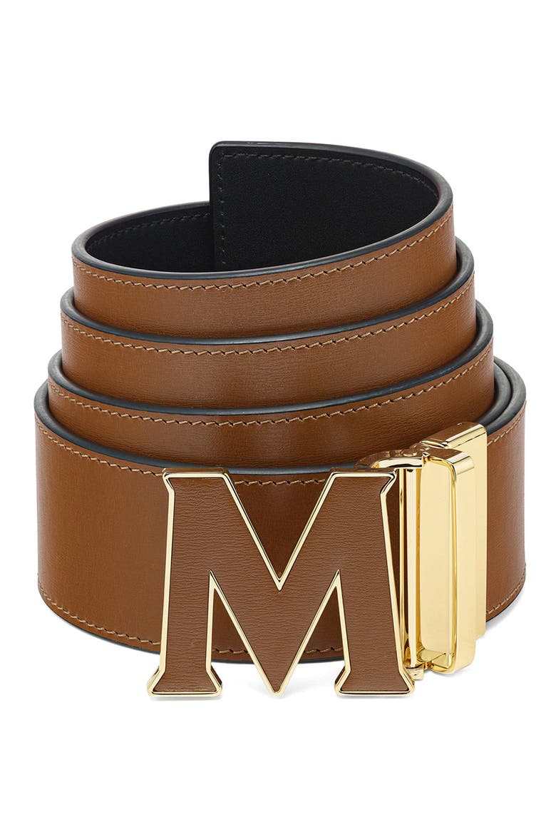 Claus Reversible Leather Belt, Alternate, color, TOFFEE