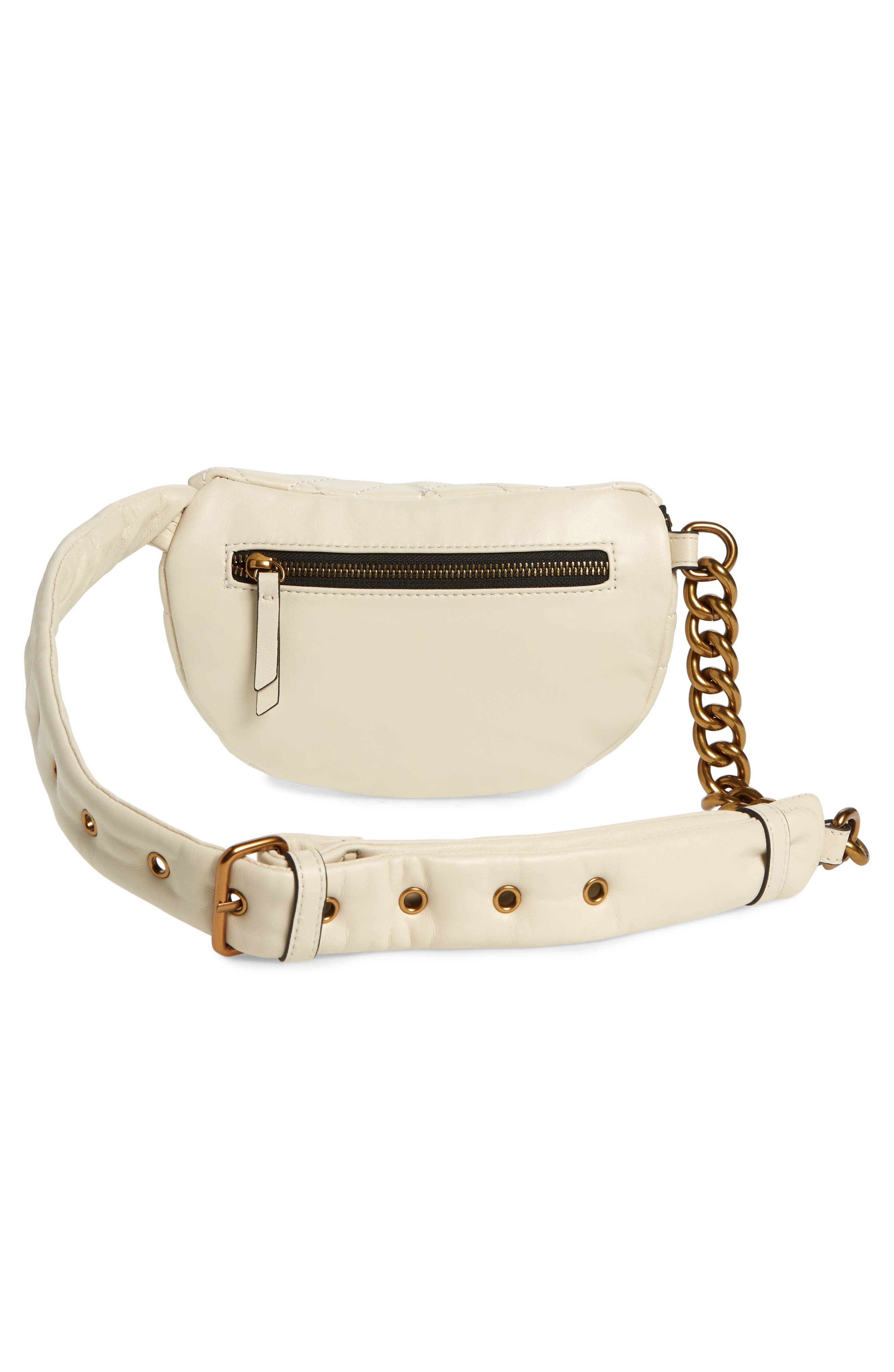 Kurt Geiger London Small Brixton Quilt Belt Bag, Alternate, color, Natural
