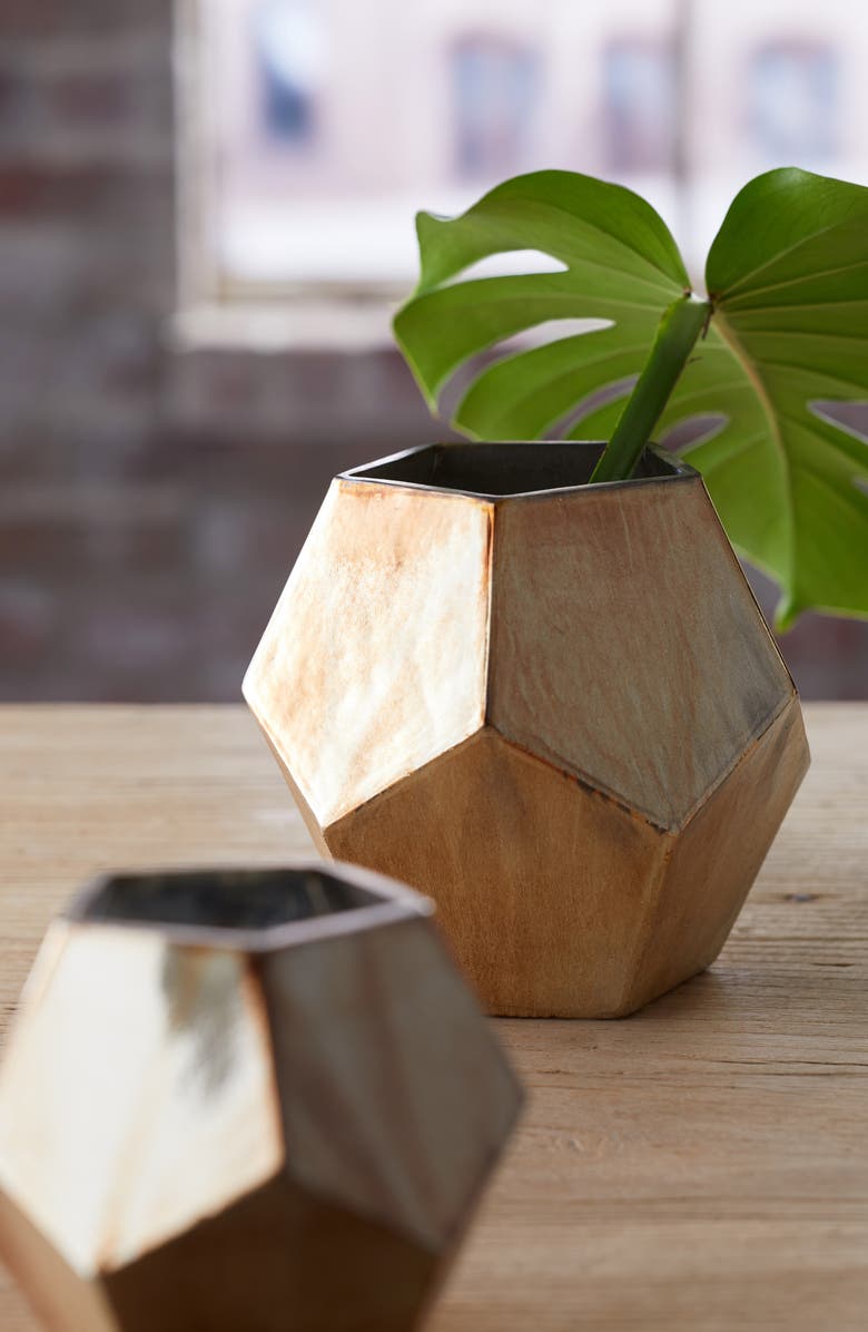 Treasure & Bond Medium Geo Metallic Glass Vase, Alternate, color, 