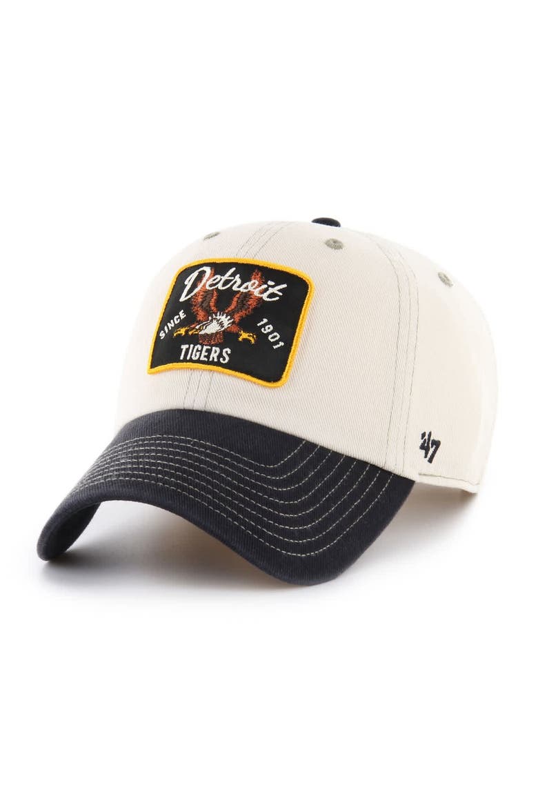 Men's '47  Natural/Black Detroit Tigers Keepsake Collection Clean Up Adjustable Hat, Alternate, color, Natural