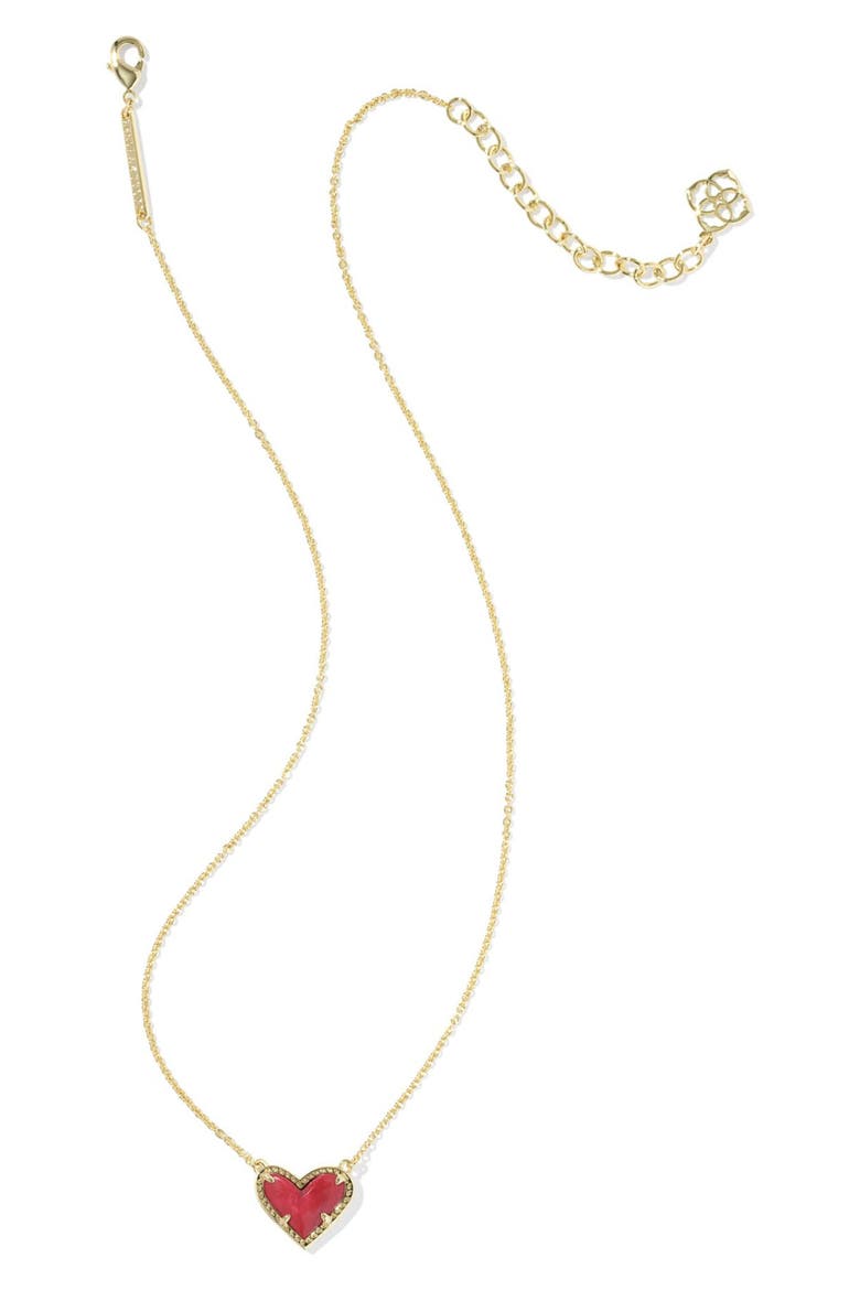 Ari Heart Pendant Necklace, Alternate, color, GOLD RED VARIEGATED MAGNESITE