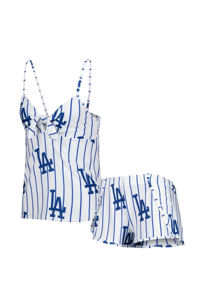 Women's Concepts Sport White Los Angeles Dodgers Reel Allover Print Tank Top & Shorts Sleep Set, Main, color, White