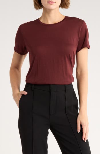 Vince Crewneck Shirt Tail T-shirt