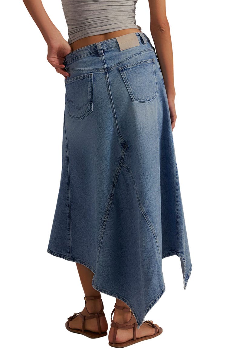 Aquarius Handkerchief Denim Skirt, Alternate, color, FREE SPIRIT