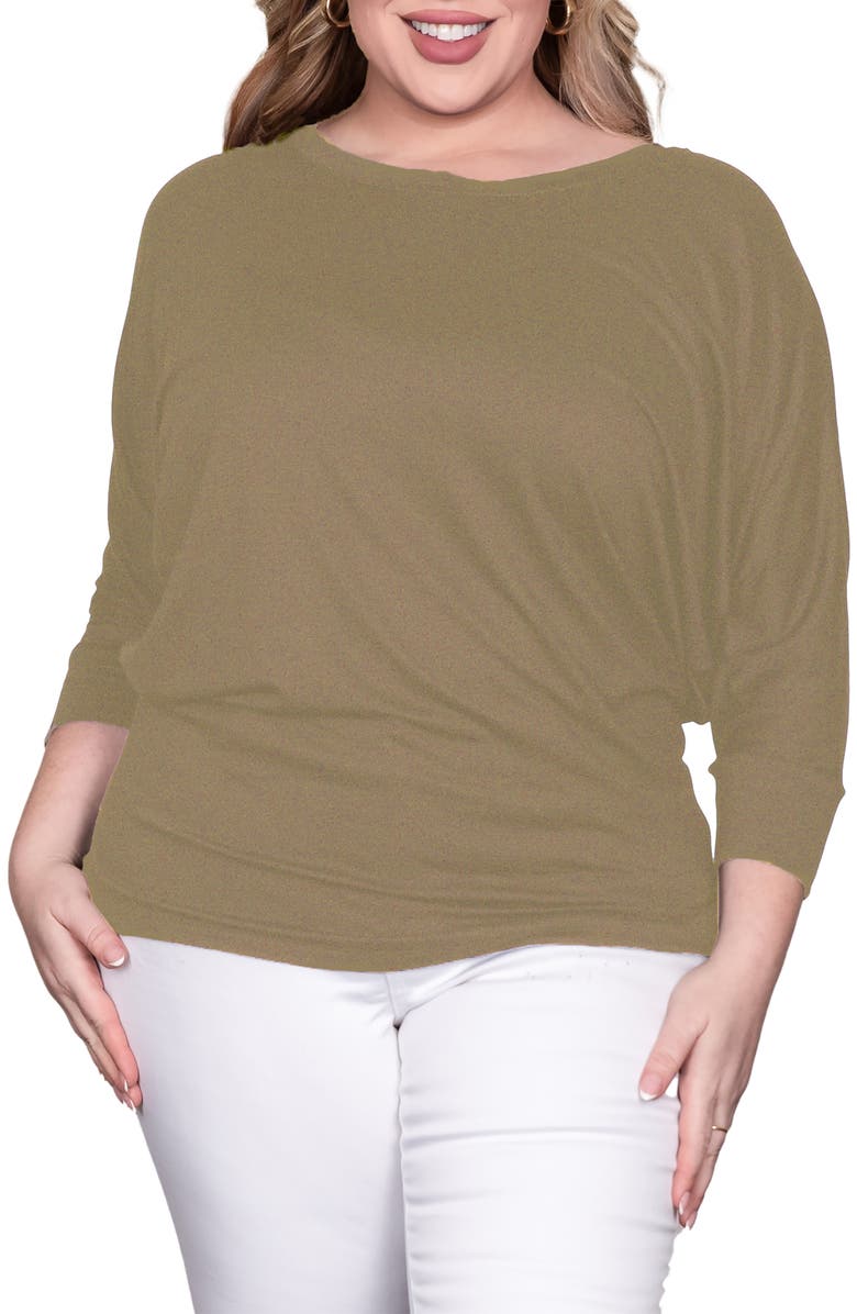 Standards & Practices Dolman Sleeve Stretch Modal Top, Main, color, Olive