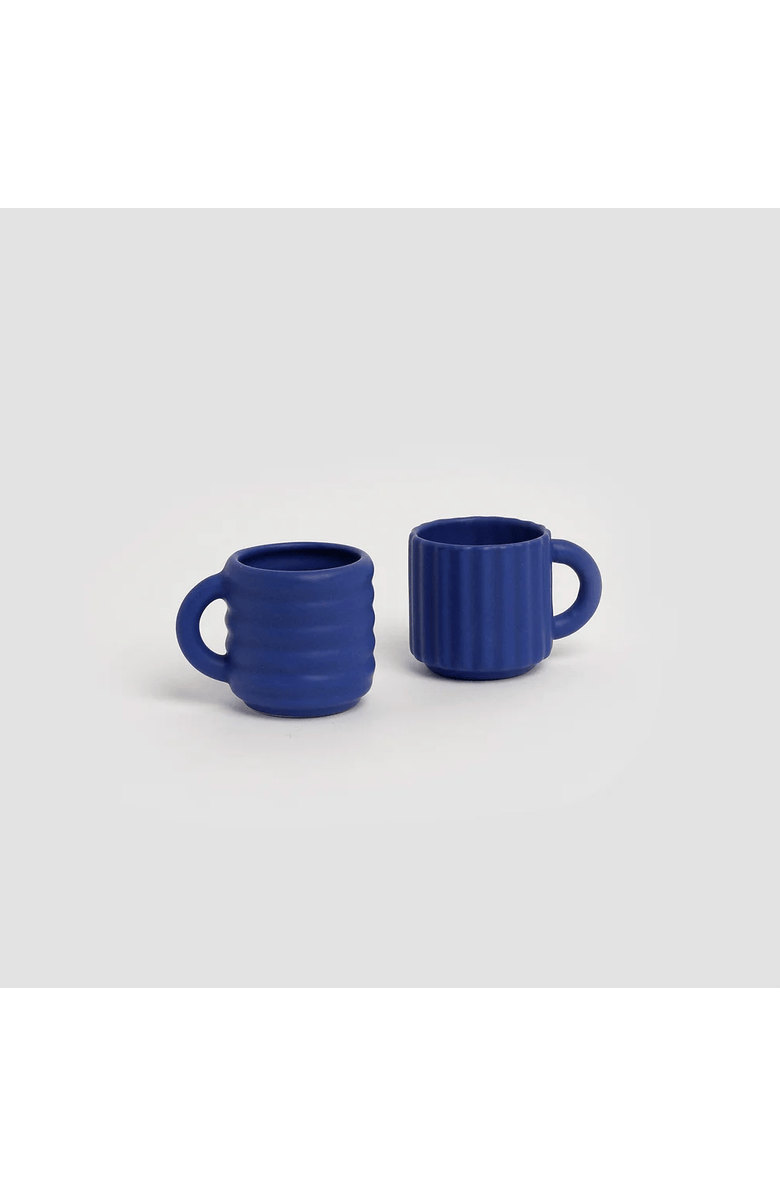 Form & Seek Ripple Espresso Cups - Set of 2, Main, color, Blue