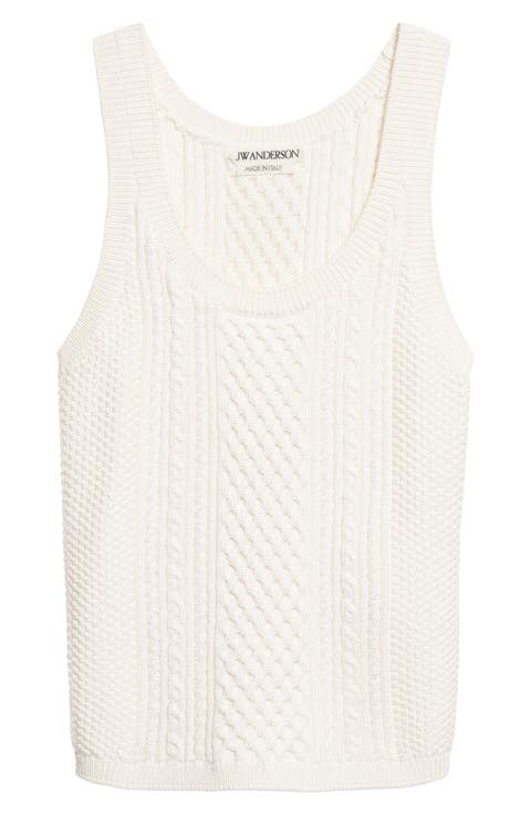 Cable Knit Sweater Tank