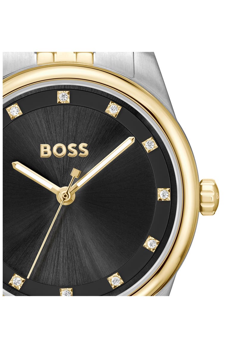 Graceful Precious Bracelet Watch, 32mm, Alternate, color, BLACK