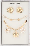 BaubleBar In Full Bloom Earrings, Bracelet & Necklace Set