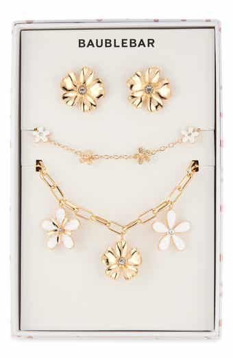 BaubleBar In Full Bloom Earrings, Bracelet & Necklace Set