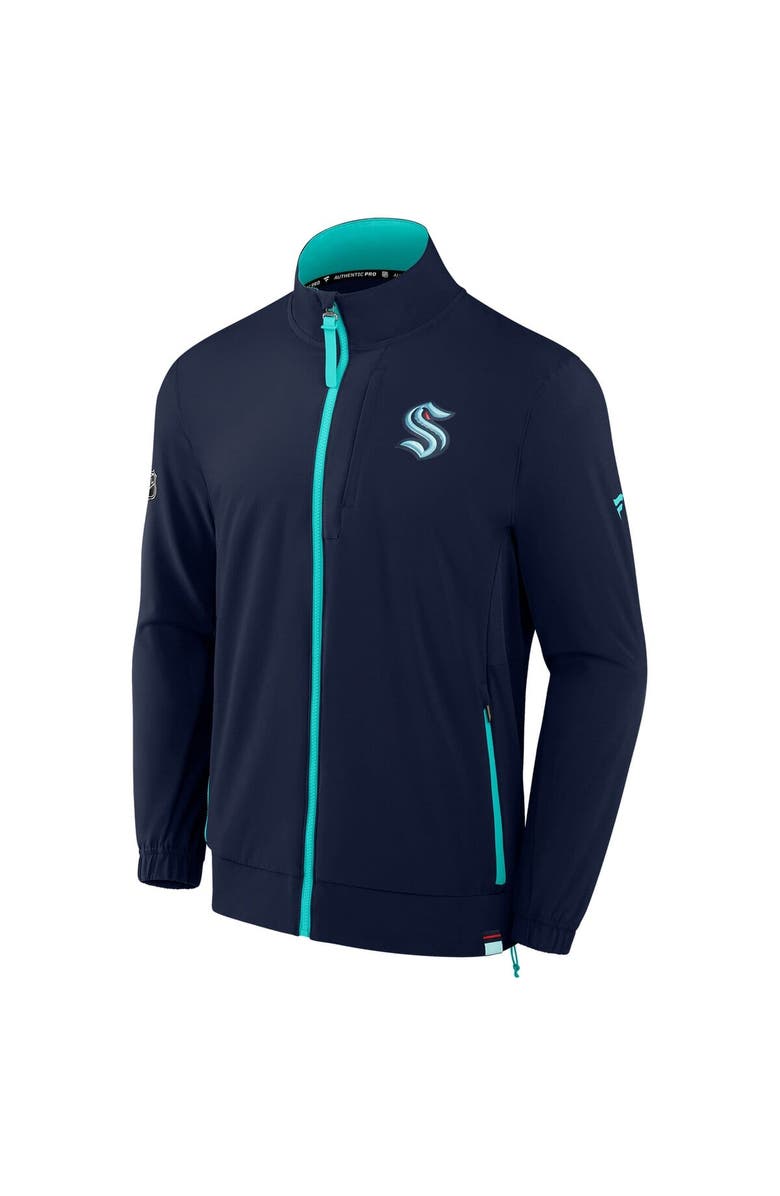 FANATICS Men's Fanatics  Deep Sea Blue Seattle Kraken Authentic Pro Full-Zip Coaches Jacket, Alternate, color, True Navy