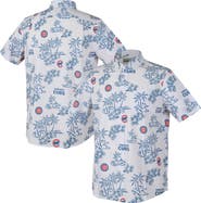 Reyn Spooner Men's Reyn Spooner White Chicago Cubs Big & Tall Kekai Performance Tri-Blend Button-Down Shirt