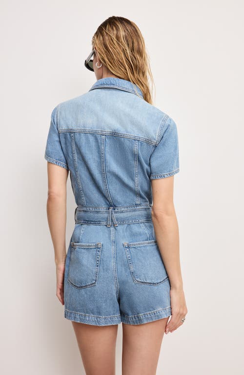 GOOD AMERICAN GOOD AMERICAN FIT FOR SUCCESS DENIM ROMPER
