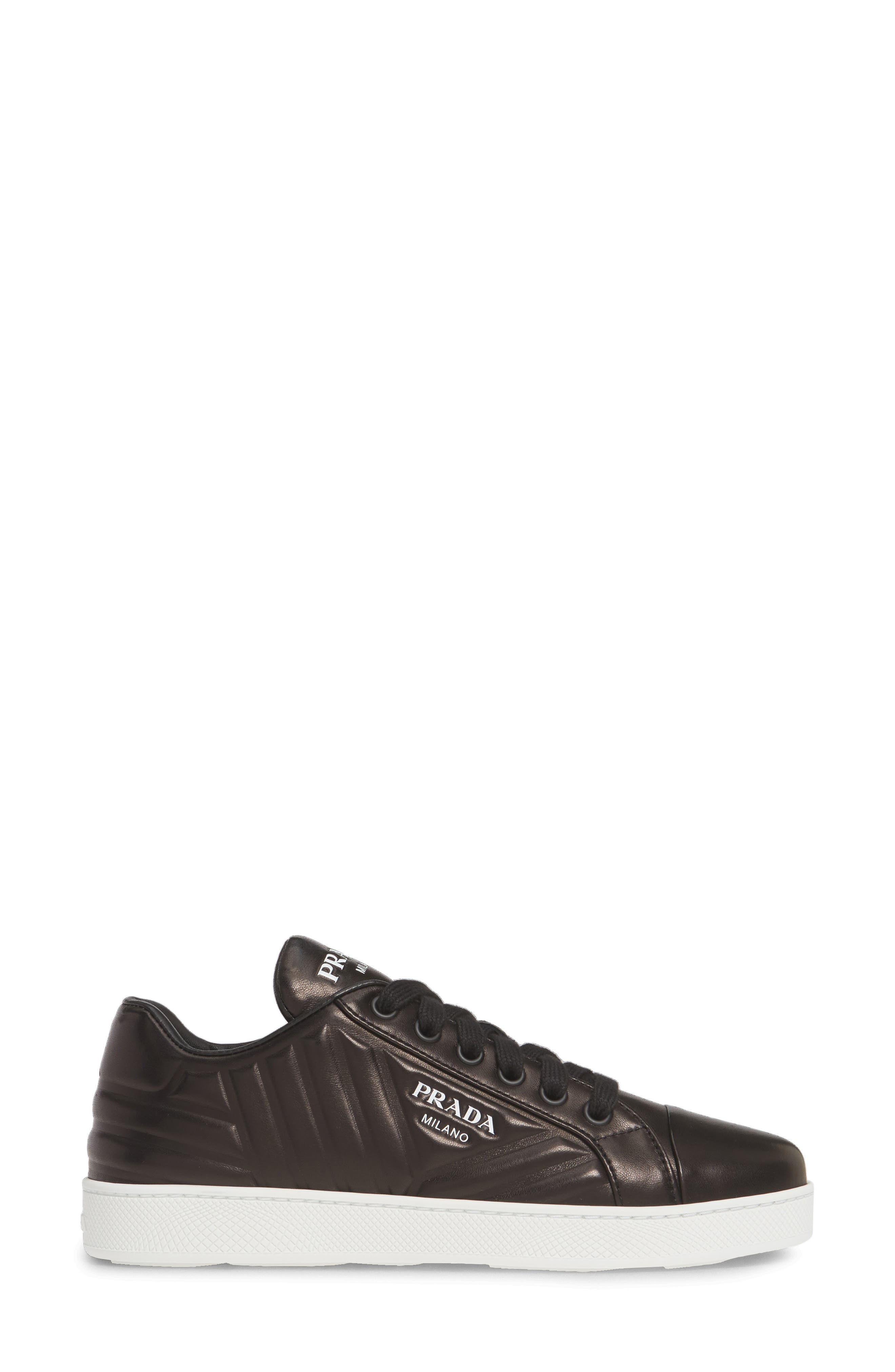 Prada Quilted Low Top Sneaker, Alternate, color, 