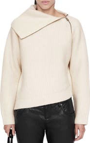AllSaints Cleo Funnel Neck Merino Wool Sweater