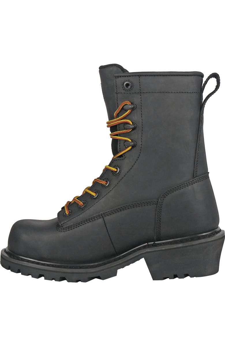 Hoss Boot Company HOSS Cross Cut Logger Composite Toe Work Boot, Alternate, color, Black
