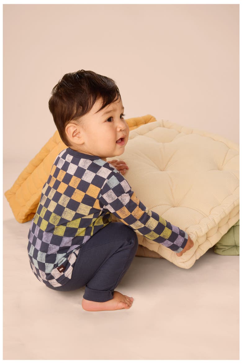 Long Sleeve Top and Pants Set, Alternate, color, Checkerboard