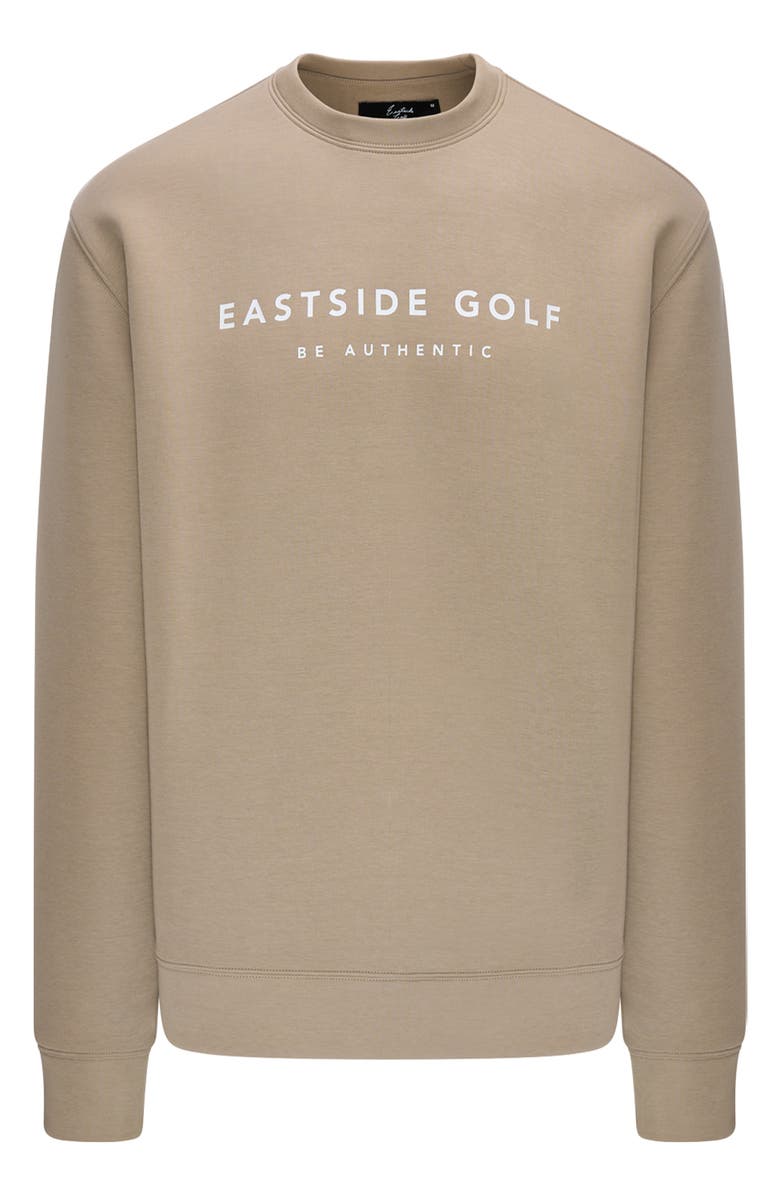 Eastside Golf Logo Embroidered Double Knit Sweatshirt, Main, color, Taupe
