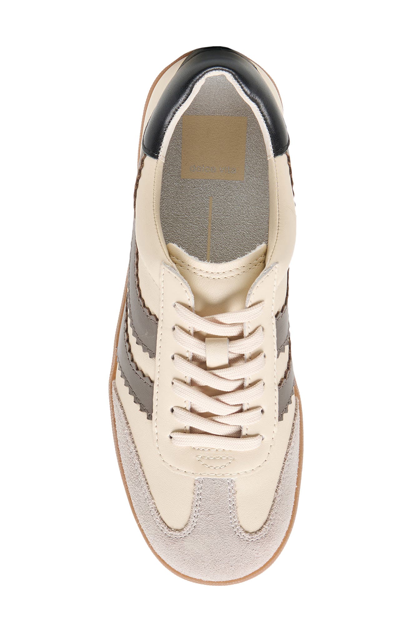 Dolce Vita Merit Sneaker, Alternate, color, White/Grey Leather
