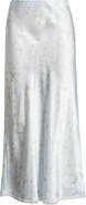 LoveShackFancy Kalo Lace Trim Satin Skirt