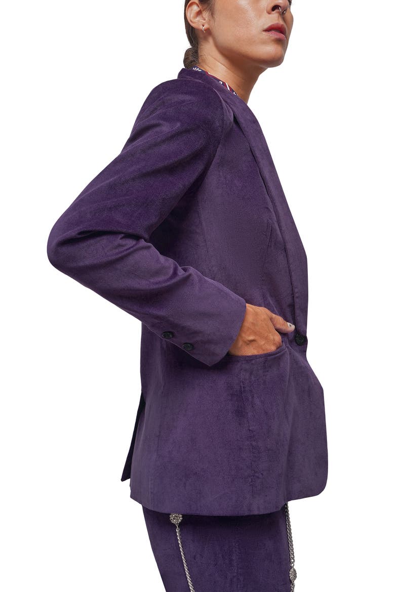 The Empower Velveteen Tux Blazer, Alternate, color, PLUM