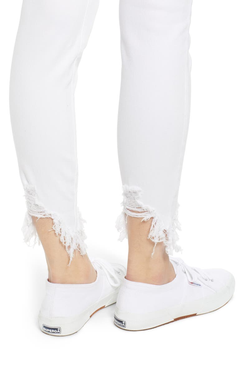 DL1961 Chrissy Ultra High Waist Raw Hem Skinny Jeans, Alternate, color, Kern