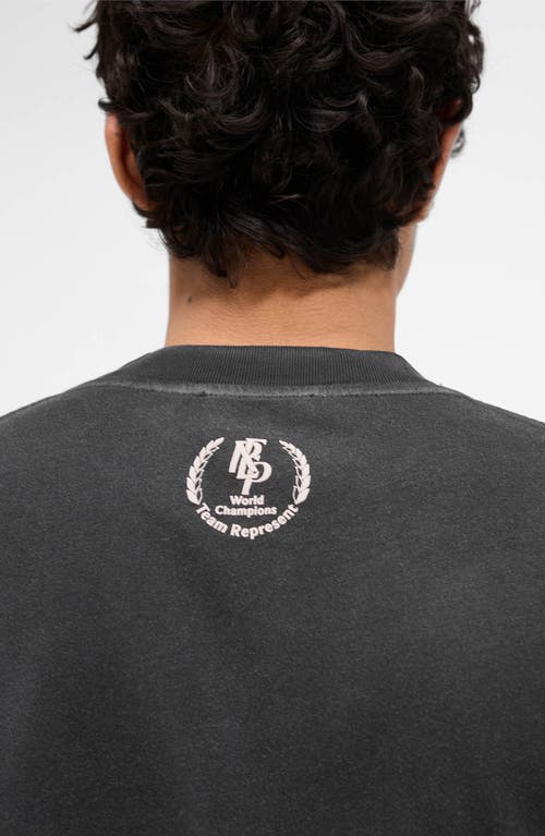 Represent World Championship Printed Cotton T-shirt In Black