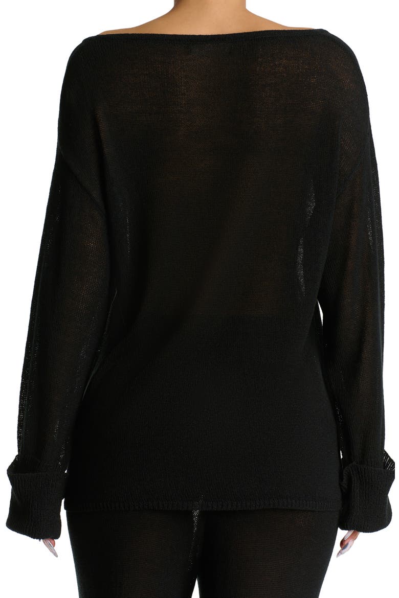Oversize Tunic Top, Alternate, color, BLACK