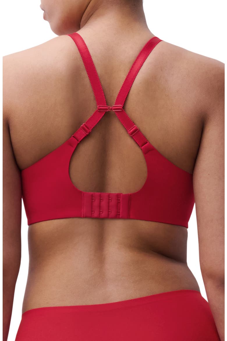 Norah Chic Plunge T-Shirt Bra, Alternate, color, POPPY RED