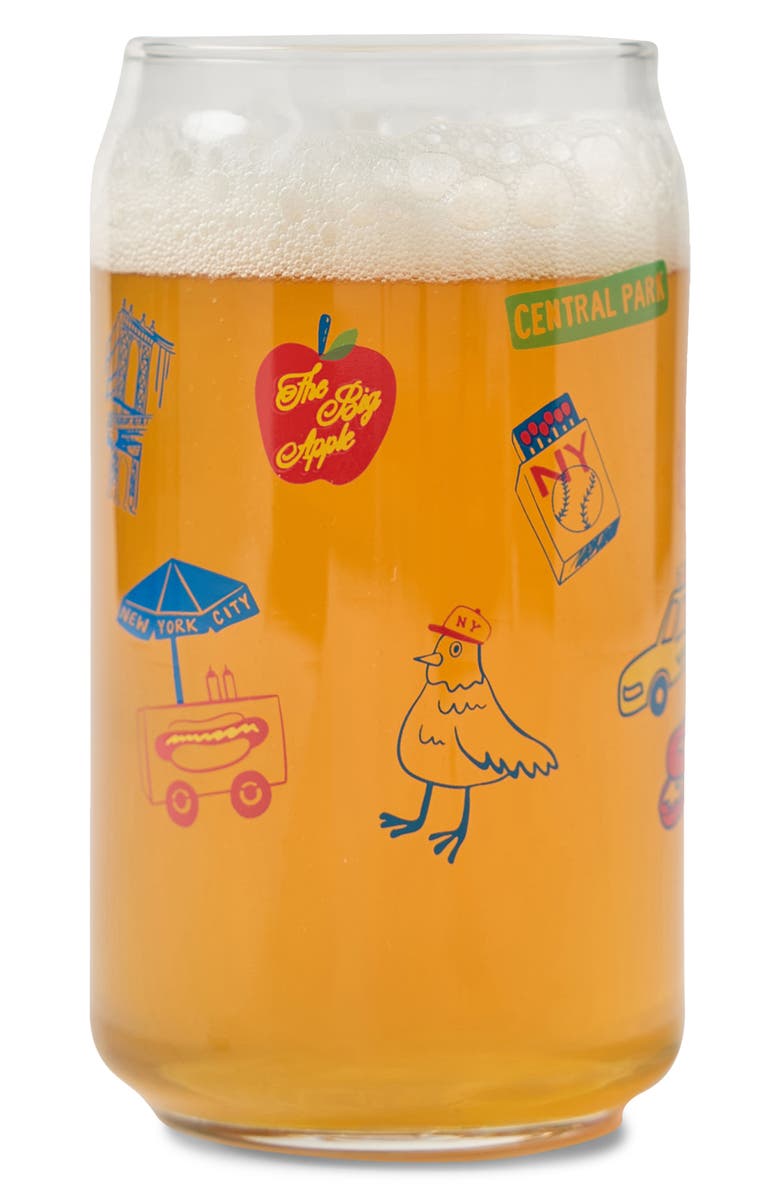 Alice & Wonder New York Icon Glass, Alternate, color, Clear / Colorful Icons