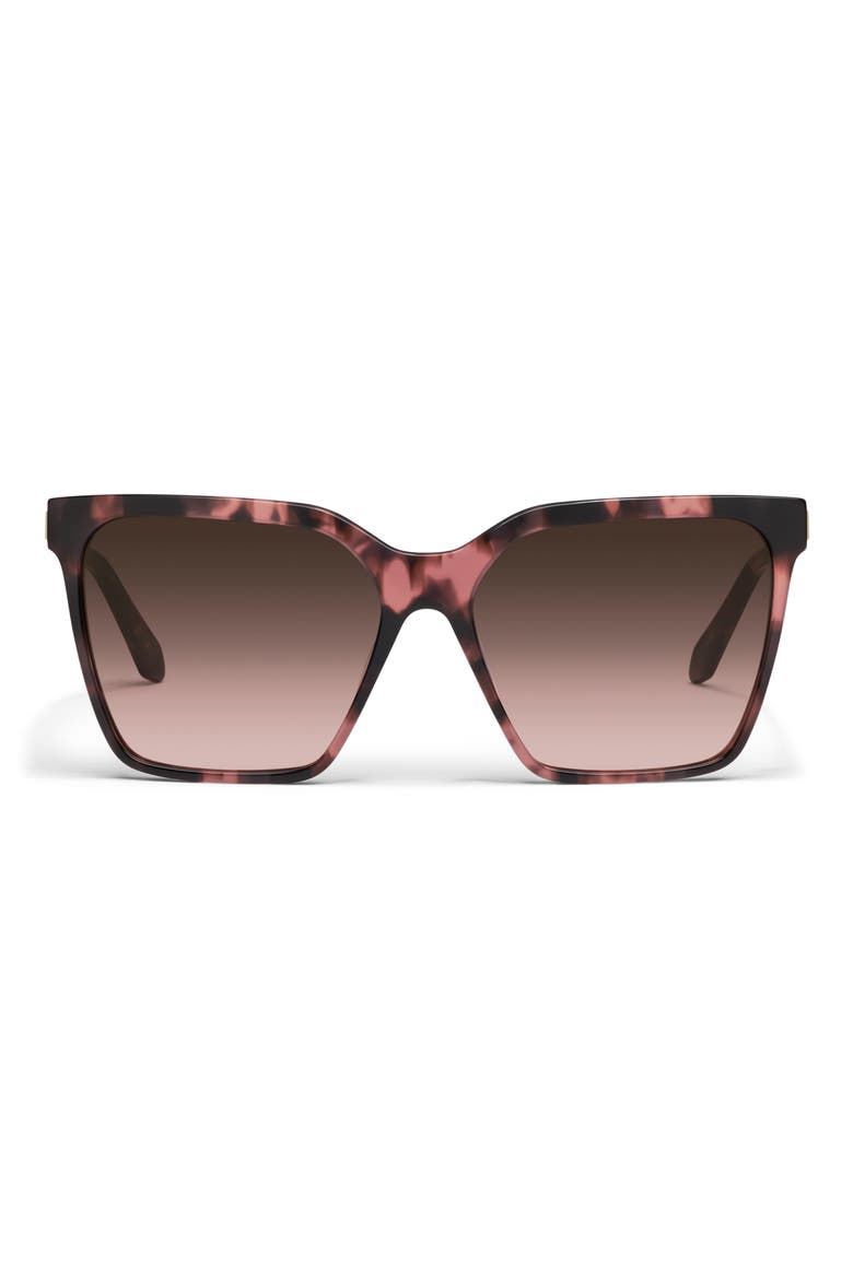 Level Up Remixed 61mm Gradient Square Sunglasses, Main, color, ROSE TORT/ BROWN ROSE