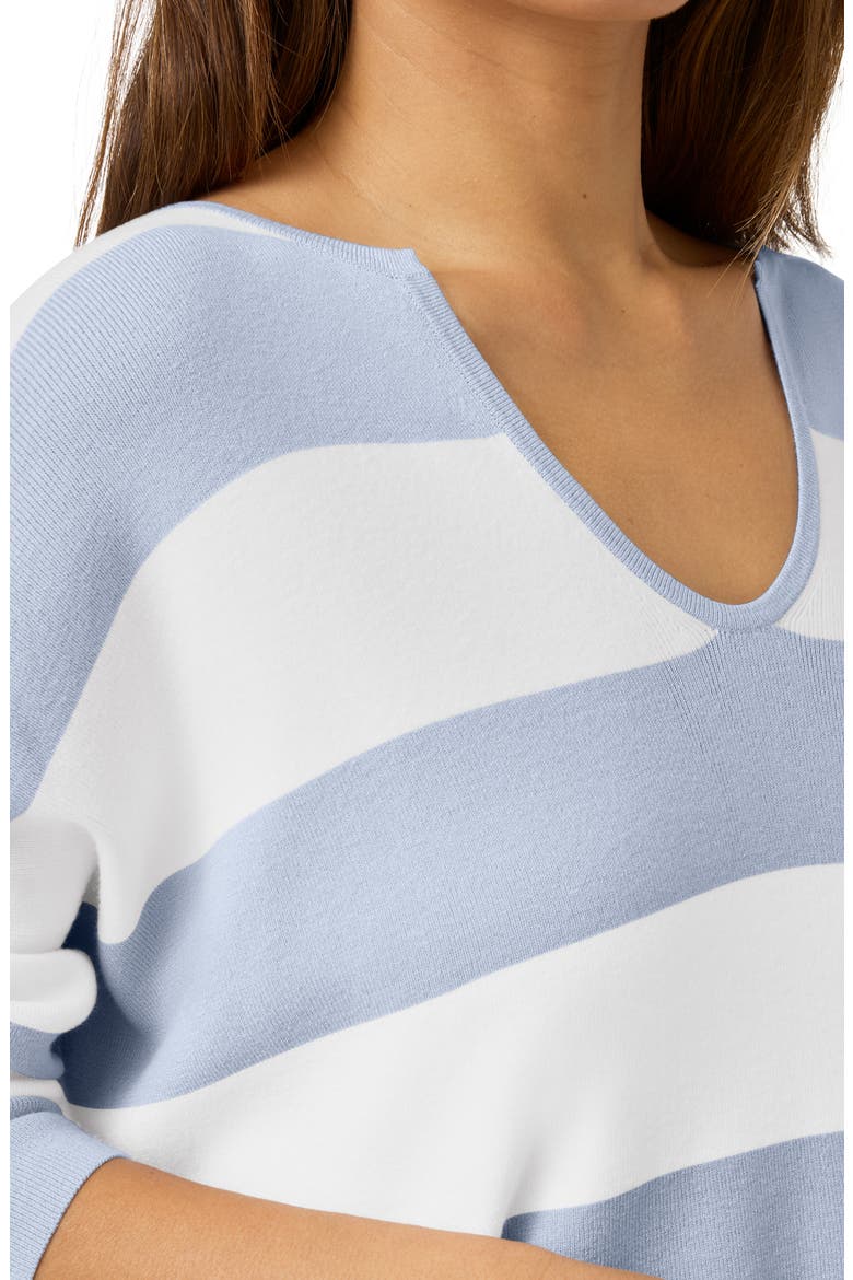 Veronica Stripe Sweater, Alternate, color, WHITE/ SEAPORT
