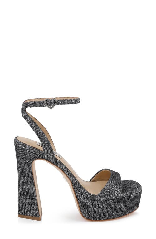 Badgley Mischka Collection Caia Ankle Strap Platform Sandal In Gray