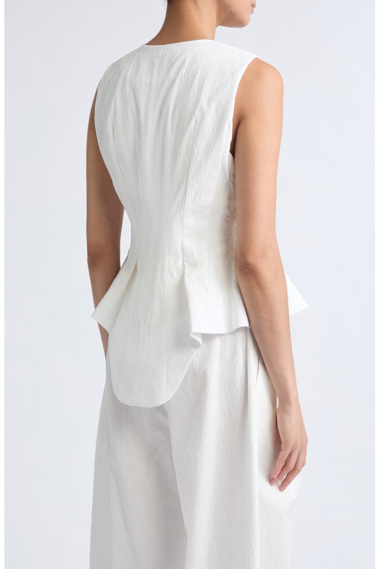 William Flared Vest, Alternate, color, WHITE