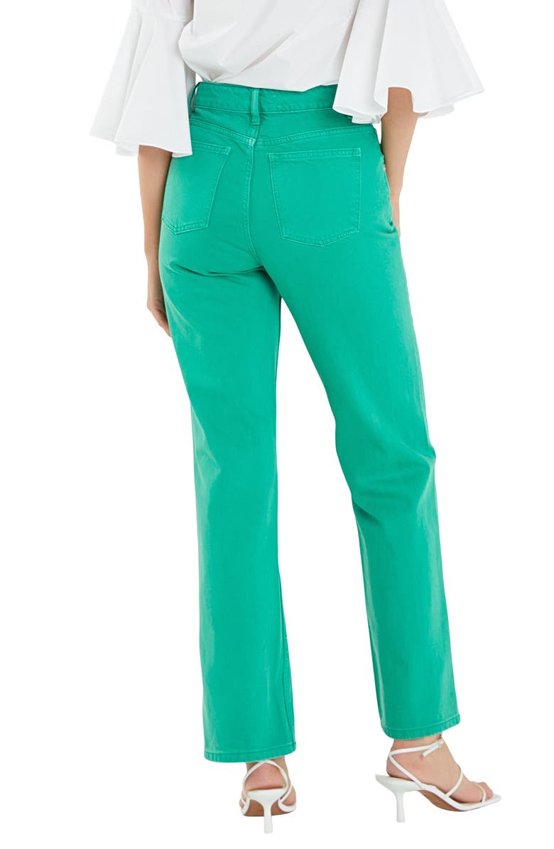 English Factory Wide Leg Jeans, Alternate, color, Kelly Green