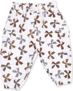 Angel Dear Kids' Leopard Bow French Terry Cargo Pants