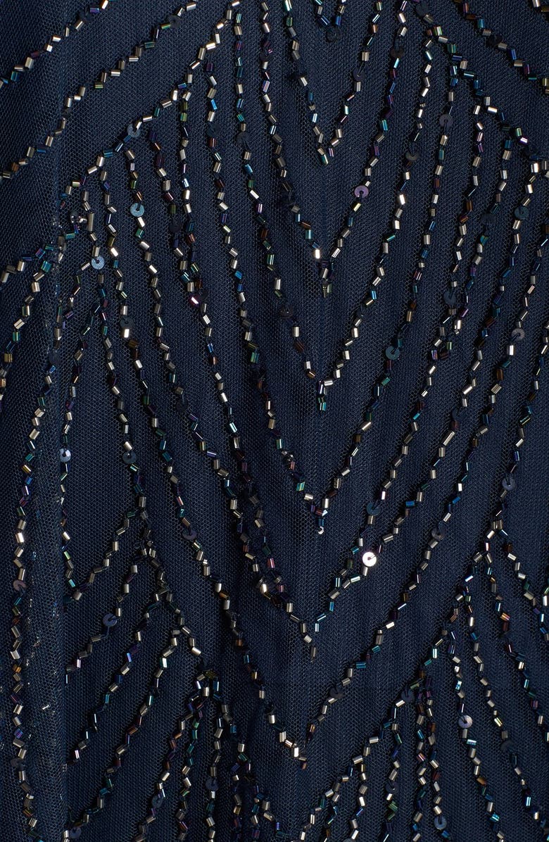 J Kara Embellished Cape Overlay Chiffon Gown, Alternate, color, 